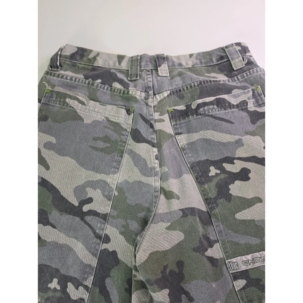 Rare BC Ethic Trousers Enduro Camo Y2K 1990s Baggy USA Skater 36x32 Cargo 2263